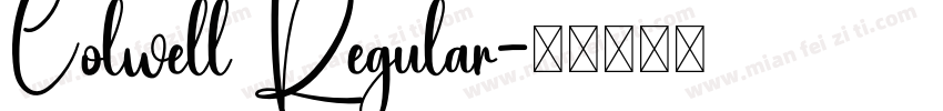 Colwell Regular字体转换